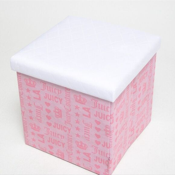 Juicy Couture Home Logo Crown Lidded Collapsible Storage Cube - Picture 6 of 9